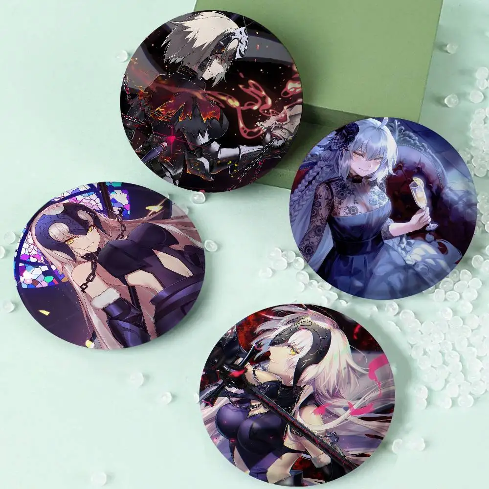 مصير الطلب الكبير جان دارك تغيير شارات أنيمي شارة ليزر مستديرة الكرتون بروش الملابس ظهره اكسسوارات التلبيب