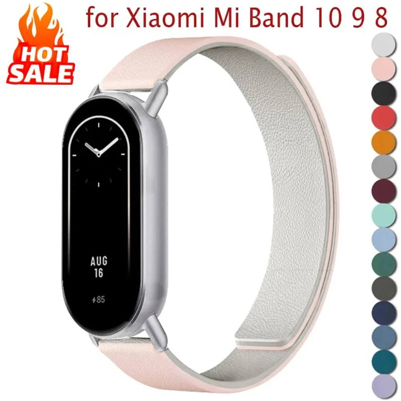Magnetisches Schlaufenarmband für Xiaomi Mi Band 10 9 8 Silikonarmband für Xiaomi Mi Band 8 9/10 Handgelenkband Ersatz-Zubehör