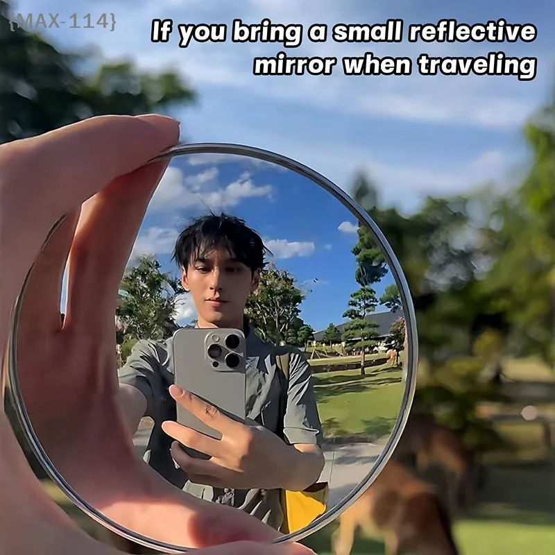 【MAX-114】Portable Wide Angle Travel Photography Mirror Round Group Photo  Reflective Mirror【WX】