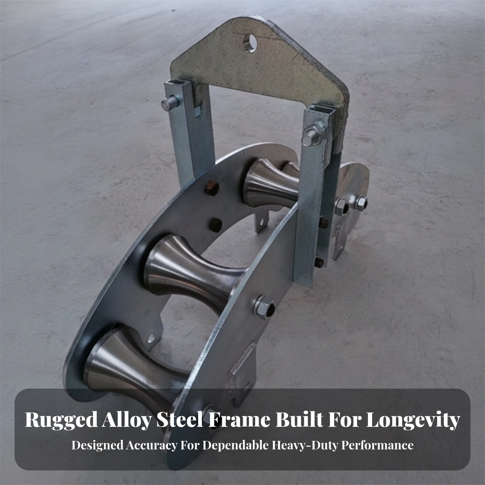 Cable Pulley Assembly Heavy-Duty Pulley with Four Rollers Hardware Reinforced for Installers, Overhead Guiding, Industrial Sites