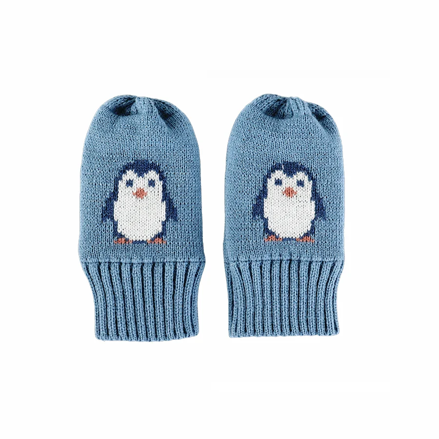 Connectyle Baby Boys Girls Winter Skull Cap Mittens Soft Scarf Knitted Fleece Lined Outdoor Warm Earflaps Cute Multi Piece Set