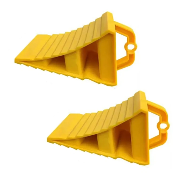 2Pack Portable Wheel Chock With Handles Vehicle Car Truck Wheel Anti-Slip Plastic Base Tire Support Pad