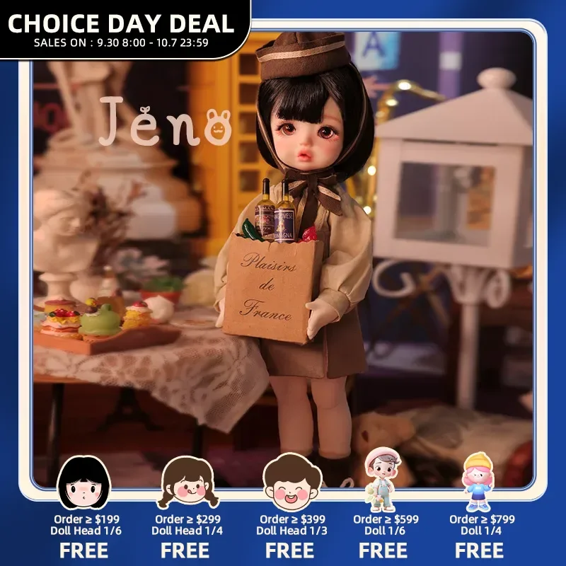 BJD Doll Jeno 1/6 with Tiny Body Resin Material High Quality Of Clown Look Cute Surprise Gift Shuga Fairy Doll