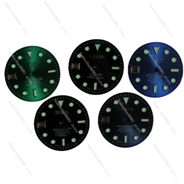 For NH35 Dial 28.5mm Dial Mechanical Watch Modified Strong Green Luminous for BGW9 Dial with S Logo