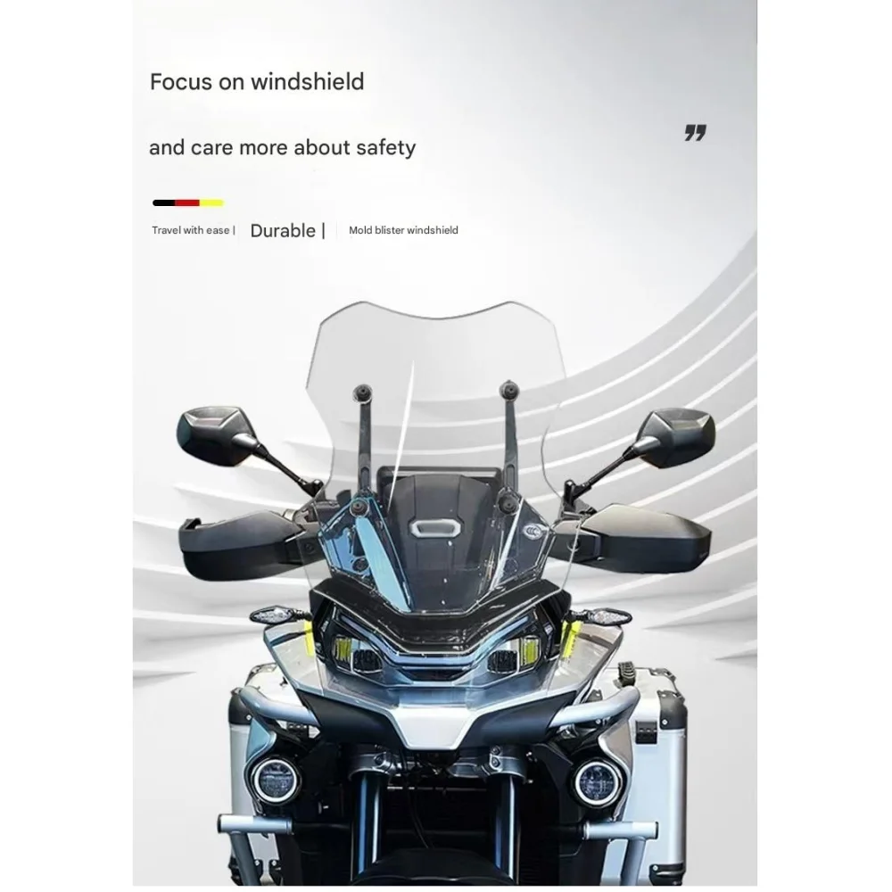 For CFMOTO 800MT windshield modification, front windshield extension, front rain guard accessories are available without damage.