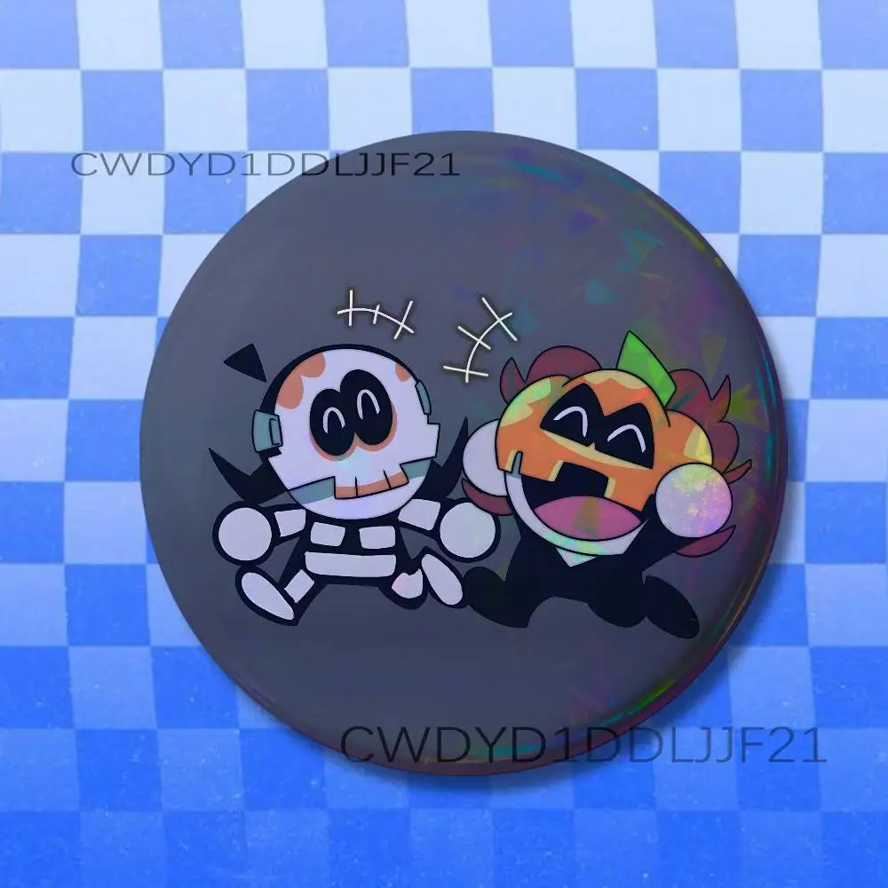 S-Spooky Month Anime Button Pins Tinplate Brooches Cartoon Creative Badge for Backpack Clothes