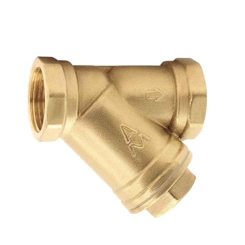 DN15-DN100 Messing filter y-förmiges Ventil Heizrohr verdickt doppelte Innengewinde Wasser rohr verbindung – Detail 1