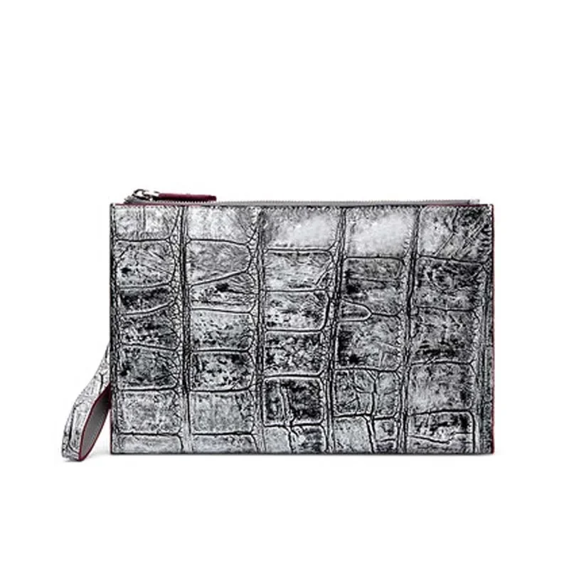 

gete Singapore craft men crocodile leather men clutch bag envelope