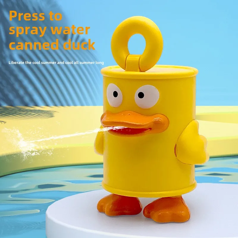 Pistolet de poupée canard en conserve à pulvérisation d'eau, jouet ornement de combat de plage, mini pistolet pour enfants