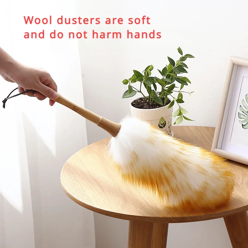 Scalable Wool Duster Household Cleaning Dust Duster Brush Car Cleaning Sweeping Dust Home Use Washable Clean Houseware Tools