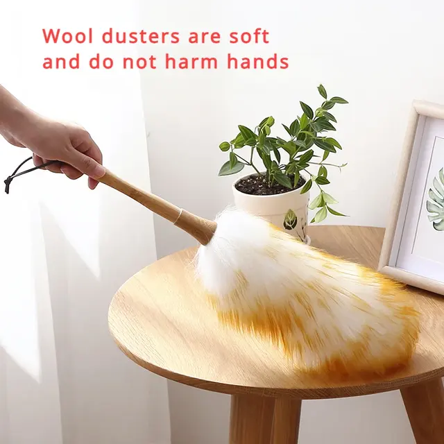 Adjustable Wool Duster for Home and Car Cleaning