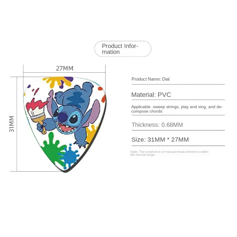 10 stks Disney Cartoon Stitch Gitaar Pick Akoestische Gitaar Bas Ukelele Levert Leuke Anime Instrument Gitaar Accessoires Geschenken