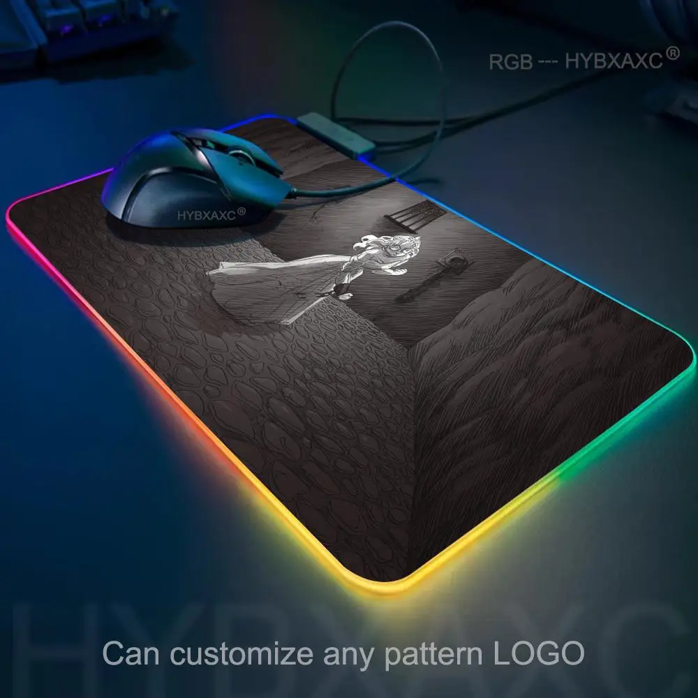 2026 HYBXAXC Mouse Pad RGB Gaming Mouse Pad Desk Mat HD Gamer Large LED Light XXL game Slay the Princess RGB Gaming Mouse Pad