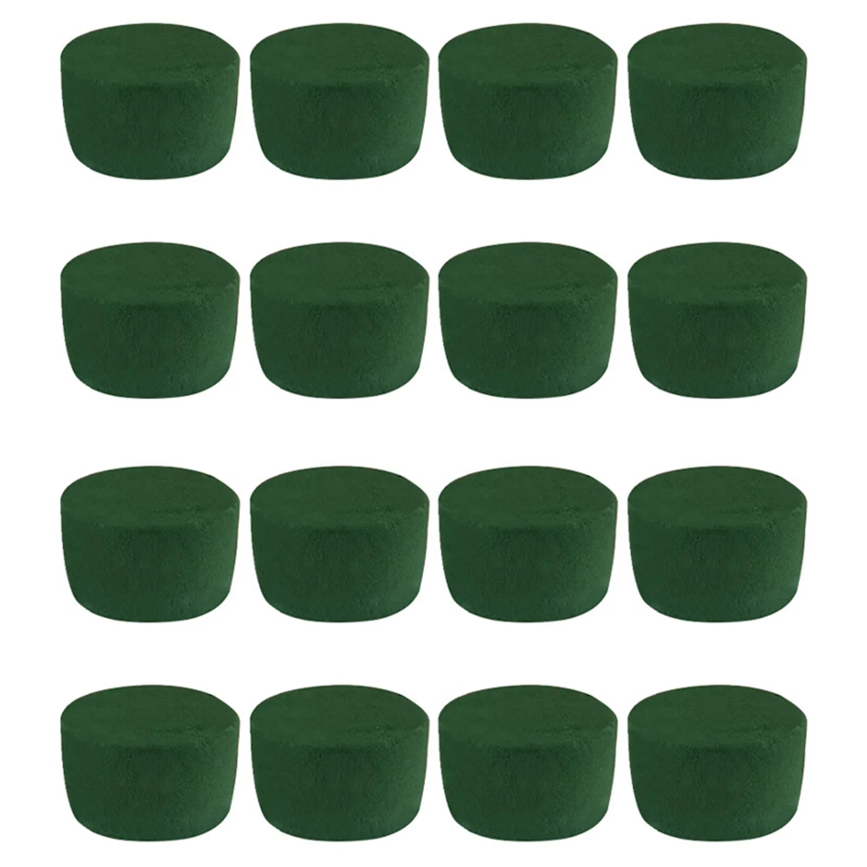 

-A14E 16 Pack DIY Flower Arrangement Kit Green Round Wet Floral Foam, Wedding Aisle Flowers, Party Decoration