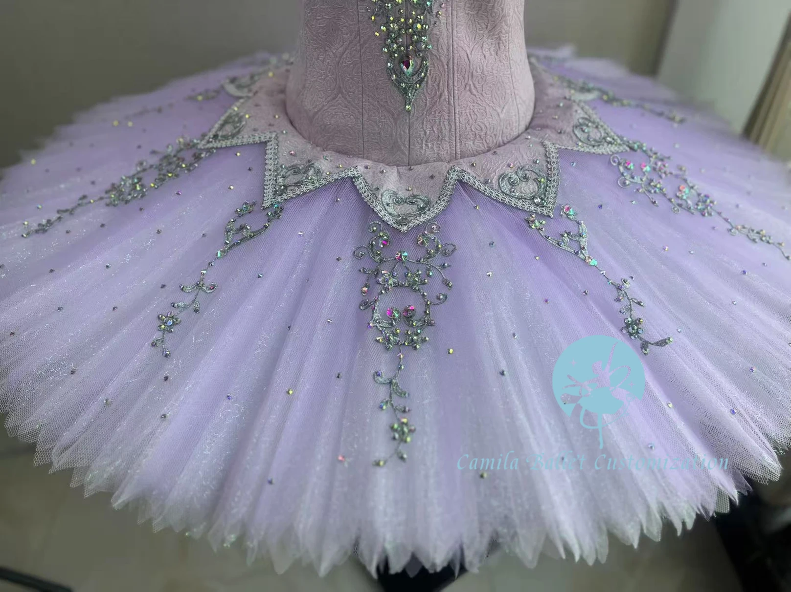 جديد أرجواني فضي الجنية النوم الجمال الباليه توتو تنورة PDE عرض المنافسة تنورة مخصصة للبالغين والأطفال #6