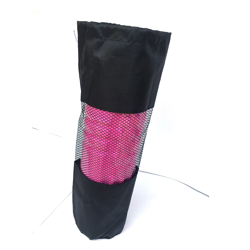 

3pcs Yoga Column Net Bag Mesh Storage Bags for Sports Gym Drawstring Roller Duffel Lightweight Compact Size Travel