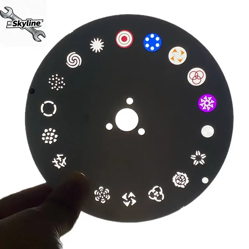 Diameter 10.95cm Beam 200/230/260 Pattern Gobo Wheel Customed Moving Head Spot Light Aluminum Metal Pattern Disk Plate