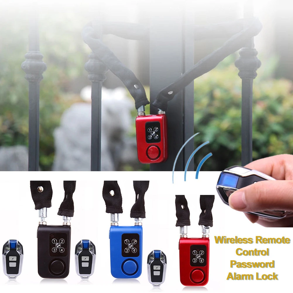 Password Anti-Theft Alarm Smart Bike Lock Wireless Remote Control Bluetooth-compatible Portable Bike Four-digit Password Lock