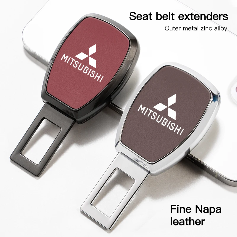 Accesorios de Conversión de Extensión de Cinturón de Seguridad con Logotipo de Coche para Mitsubishi L200 ASX Pajero Evo Mirage Attrage Eclipse Cross Xpander