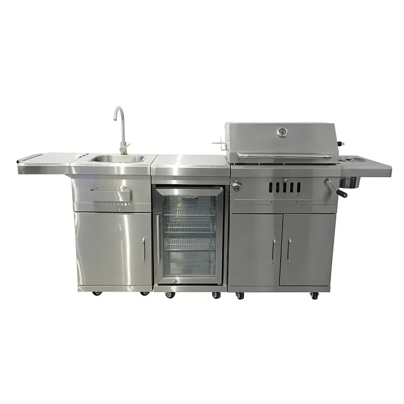 Factory cabinet accessories, small stainless steel kitchen grill cabinet, refrigerator bar, pizza cabinet 304 stainless steel