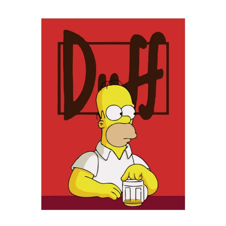 The Simpsons Duff Jigsaw Puzzle Tangram Game for Adults Children Multiple Size 108/200/300/500/1000 Pieces Wooden Puzzle Gift