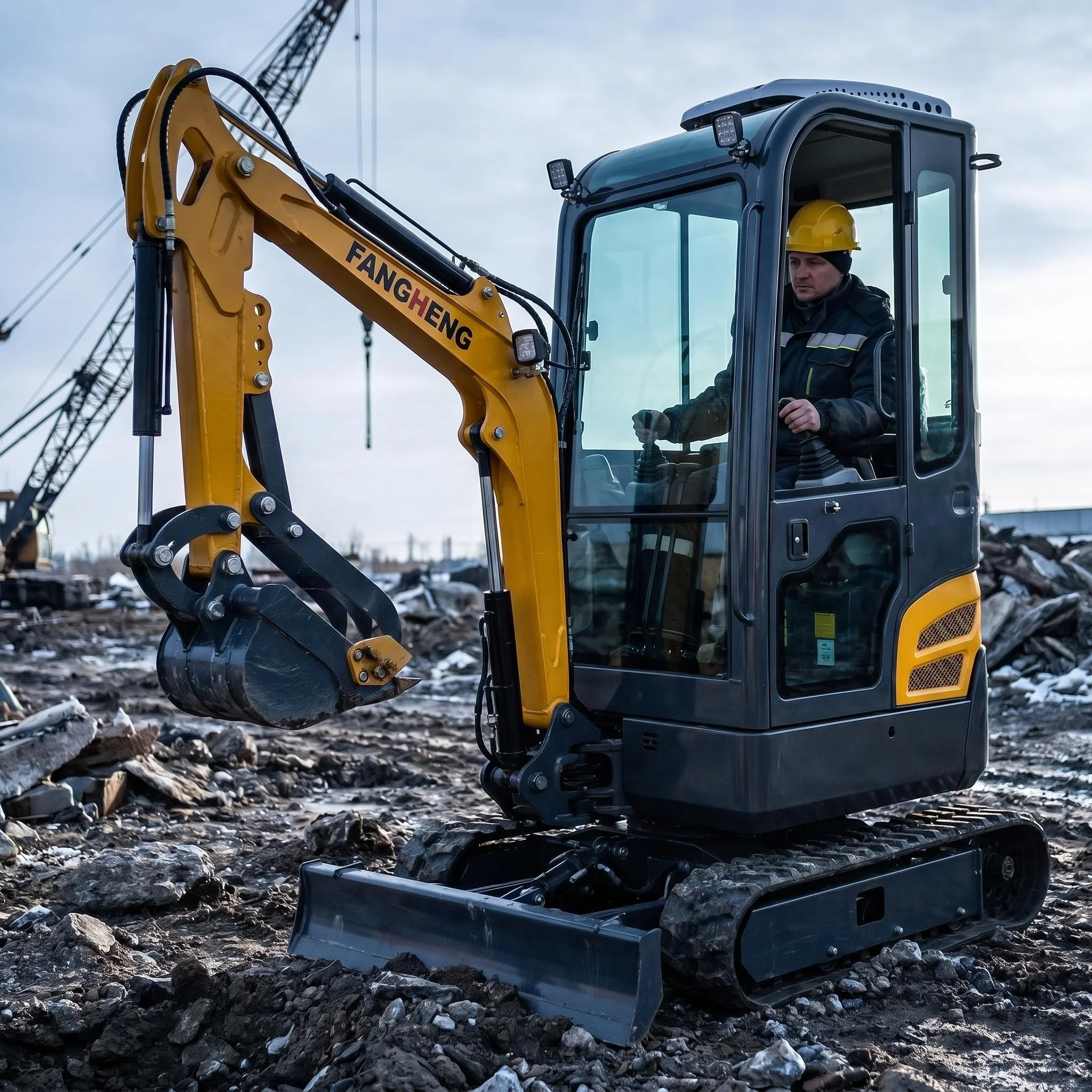 Mini Excavator 1.6 Ton 1.8 Customized Free Shipping Multi-function Kubota Engine Digger Small Crawler Farm Excavators Home