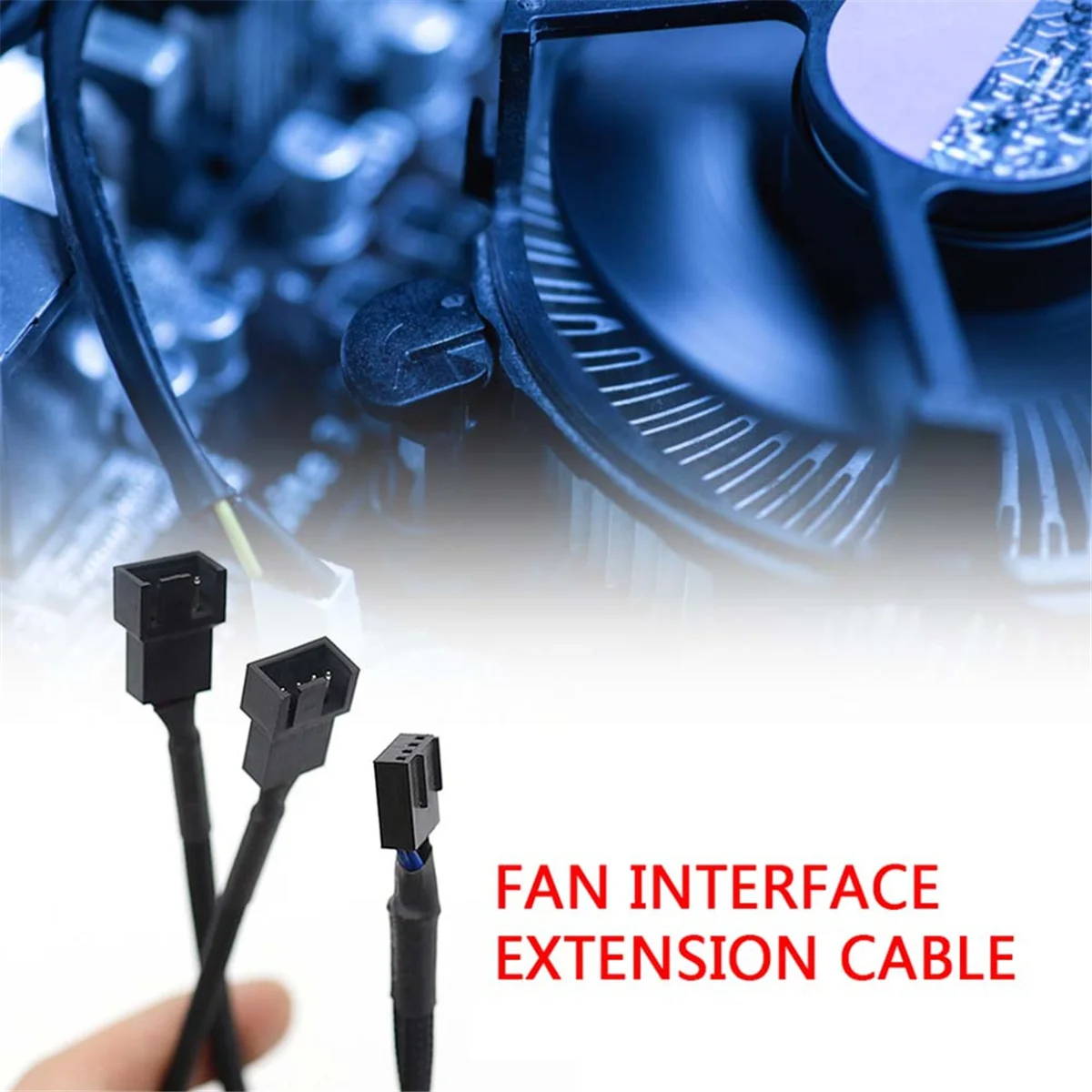 4-Pin PWM Fan Splitter Hub Cable for Motherboard and CPU PC Case Fan Extension Adapter, Y Splitter Cable