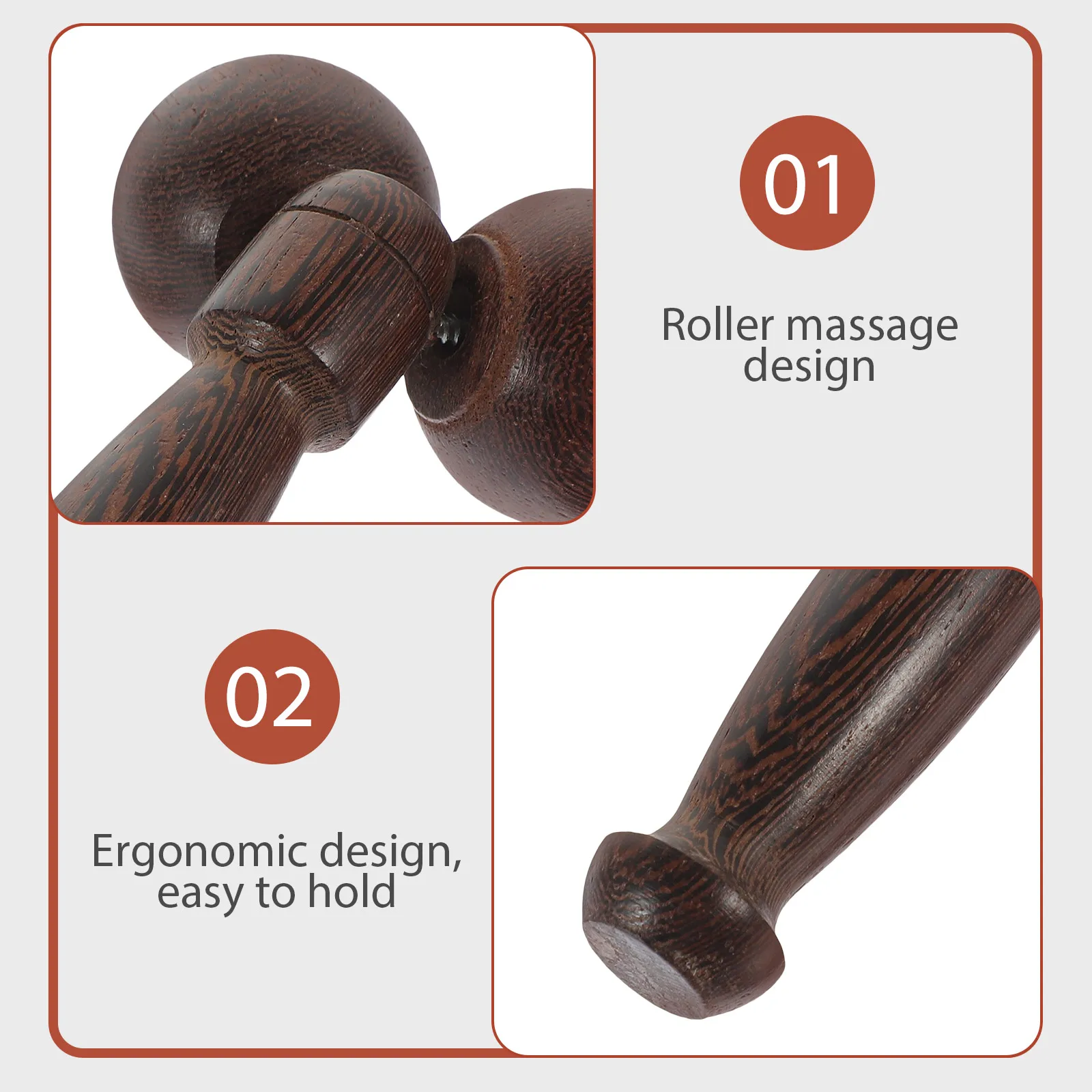 

Facial Roller Chicken Wood Double Manual Body Massage Sticks Face Neck Shoulder Foot Eye Lifting Skin Care