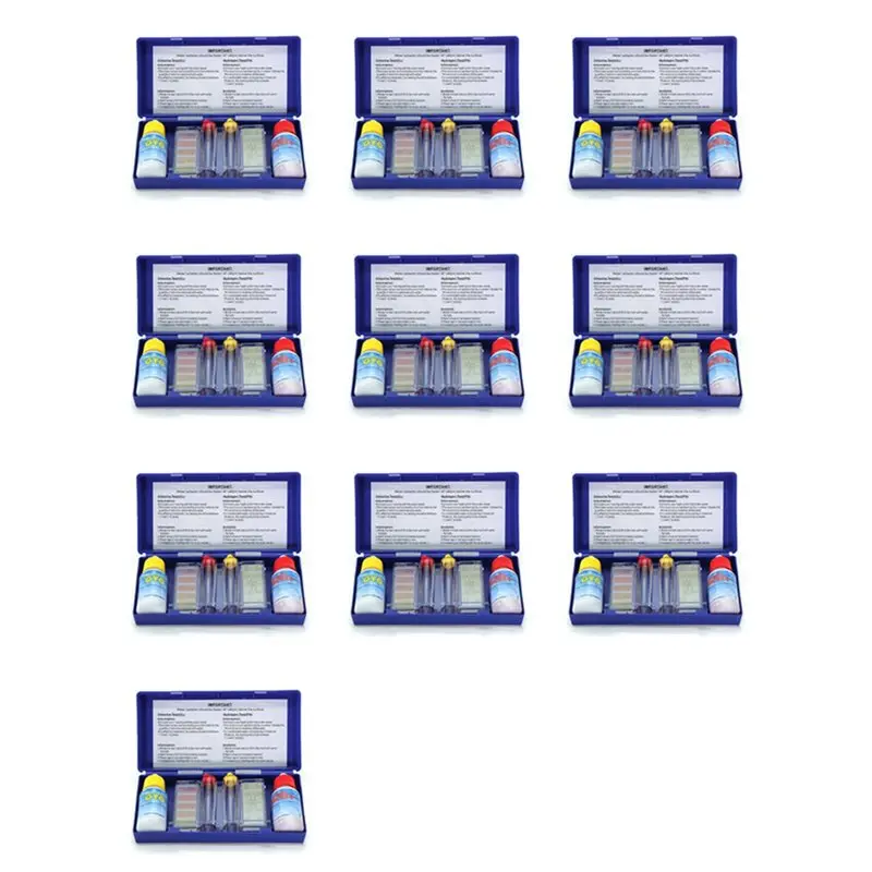 

【THANKSGIVING DAY】10X Pool And Spa Water Test Kits, PH And Free Chlorine Water Chemistry Test Kits,Acid-Base Water Test Box