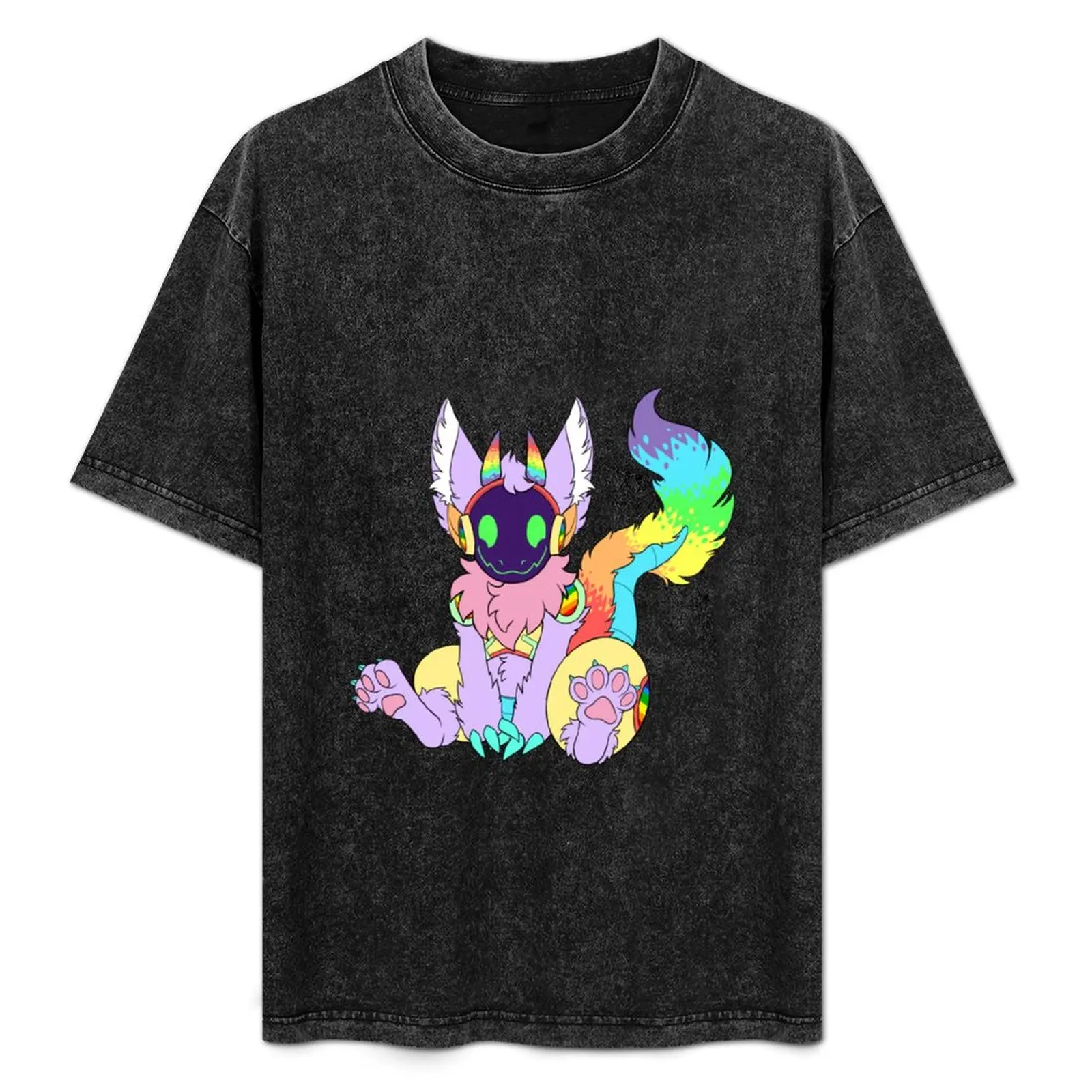 

Pastel Rainbow Protogen T-Shirt aesthetic clothes Luxury man mens t shirt