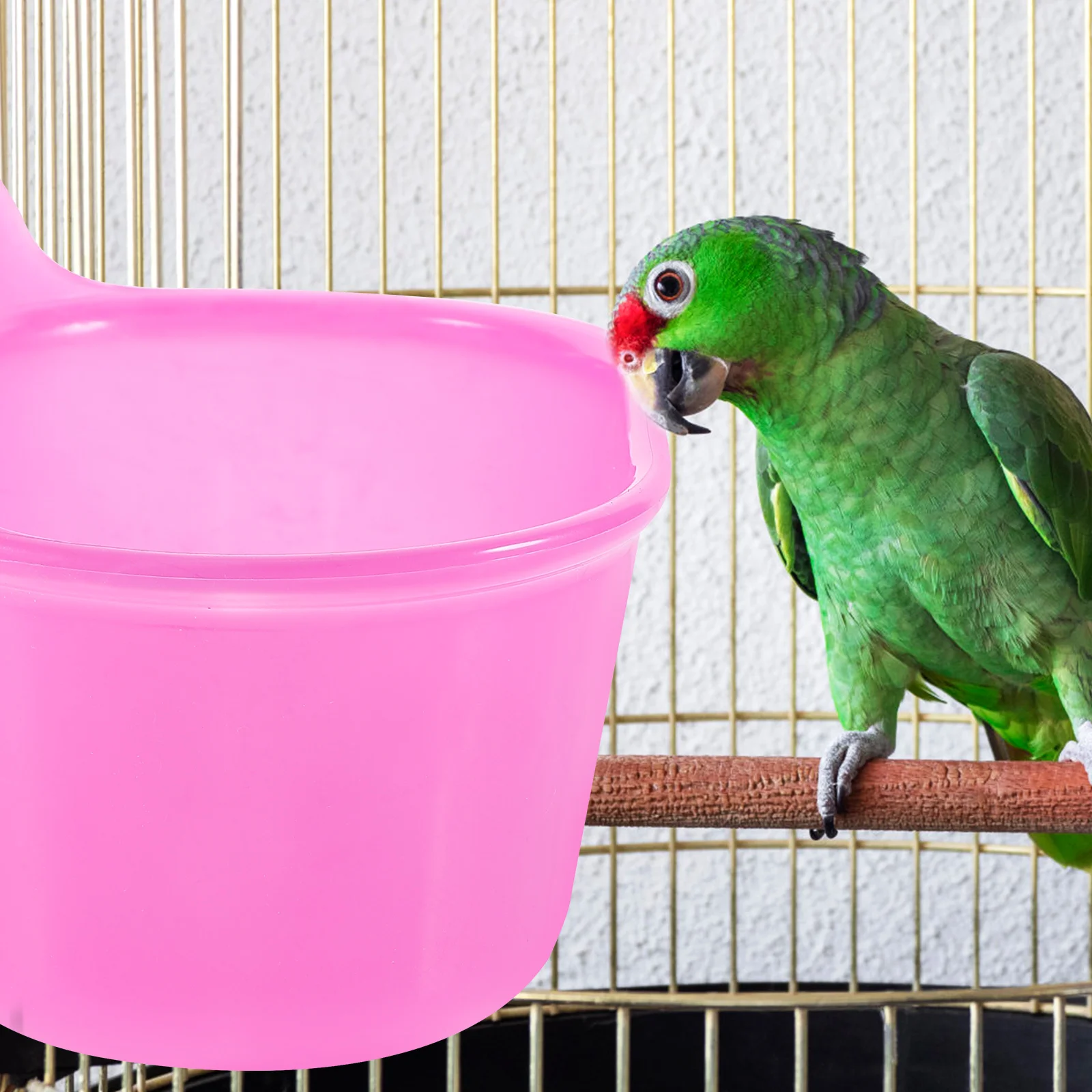 

Bird Bath Basin Practical Material Long Lasting Comfortable Pet Bathing Tub Hanging Outdoor Cage Parrot Bath Tub