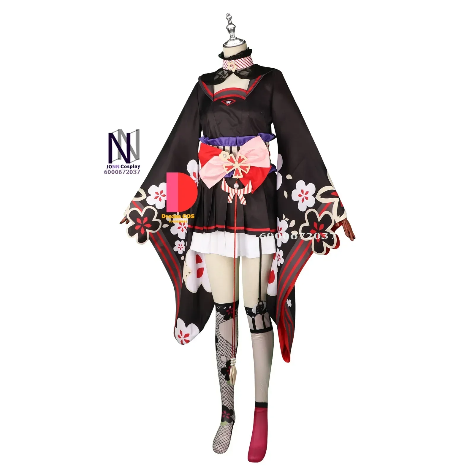 Game Kosaka Wakamo Cosplay Kostuum Blauw Archief Anime Leuke Kimono Jurk voor Vrouwen Halloween Carnaval Outfit met Lolita Masker