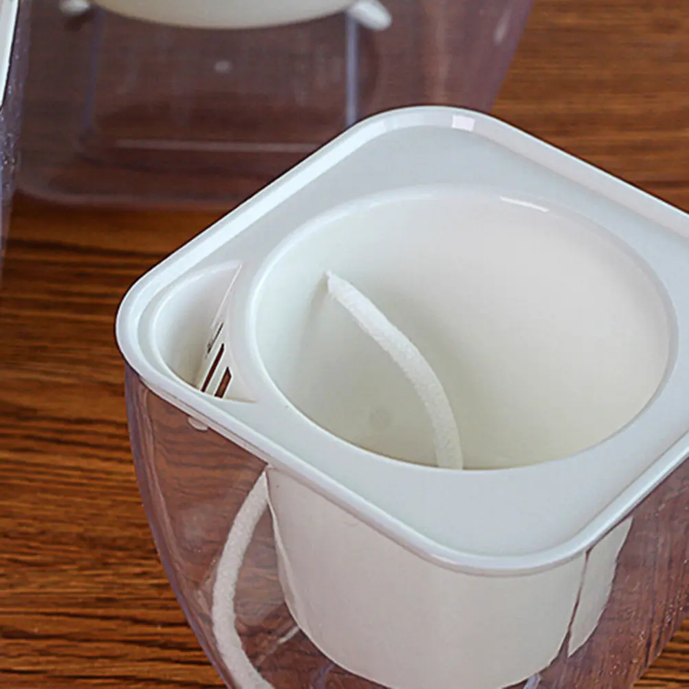 Transparent Indoor Self-Watering Planter Small Square Flower Pot Plastic Planter for Seedlings Plant Pot