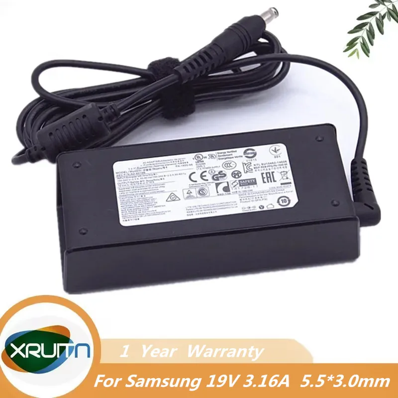 

For Samsung 60W 19V 3.16A 5.5mm Orignal AC Adapter Power Charger BA44-00243A AD-6019 AP04214-UV ADP-60ZH A 300E43 370R5E 770Z5E