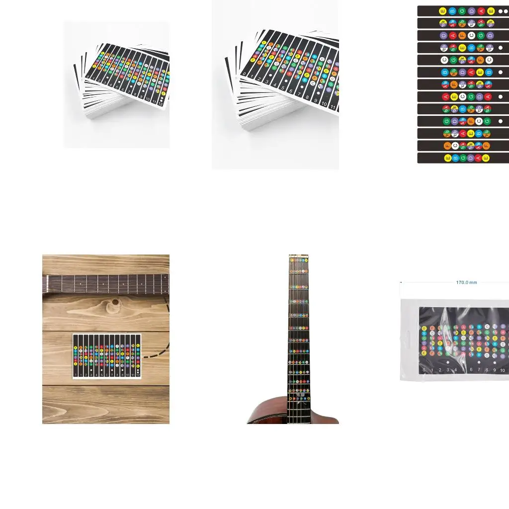 Q39E Removable Guitar Scale Stickers Guitar Learning Stickers for Seamlessly Practice