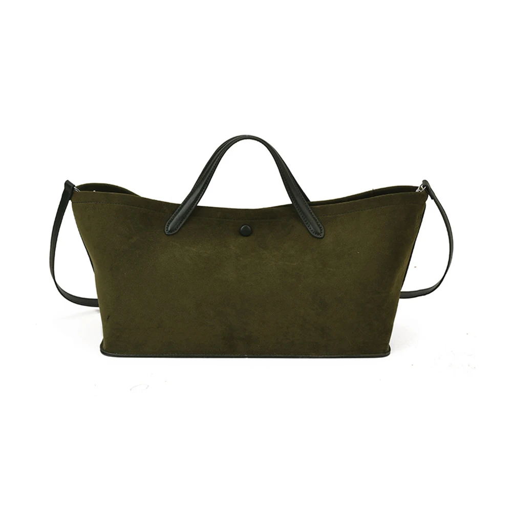 حقائب يد نسائية غير رسمية ذات سعة كبيرة لخريف وشتاء جديد من جلد الغزال البلوري بإبزيم حمل حقيبة يومية تناسب الجميع حقائب كتف واحدة #5