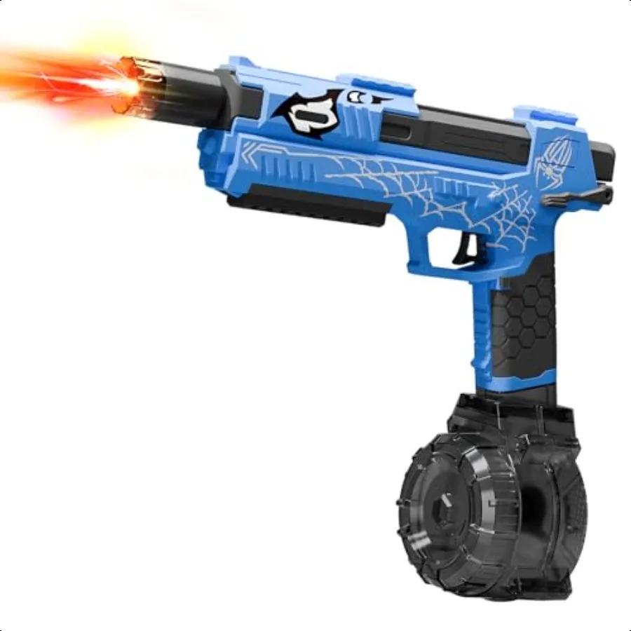 

Electric Water Gun for Adults Automatic Squirt Gun with a Long Range of up to 24 Ft LED Light Large Capacity IP7 Waterproof Ful
