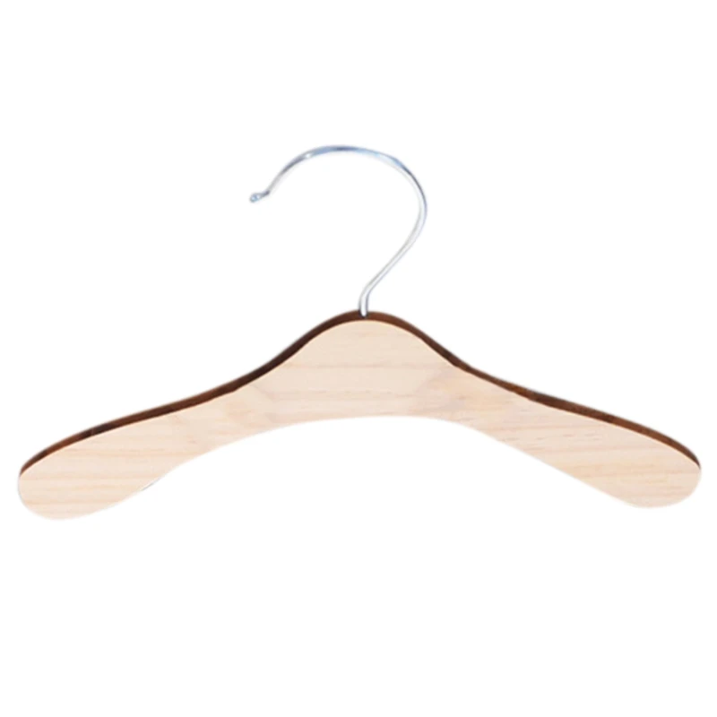 10 Pieces Wooden Pet Apparel Hangers Wooden Portable Clothes Hanger Durable Gift