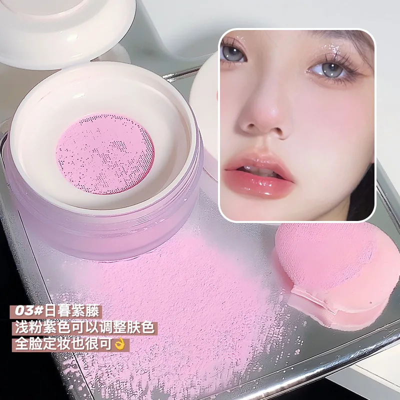 Pink Cheek Mineral Blush cipria in polvere a lunga durata Matte Face Setting fard colorato Rouge per cosmetici da donna con soffio per il trucco