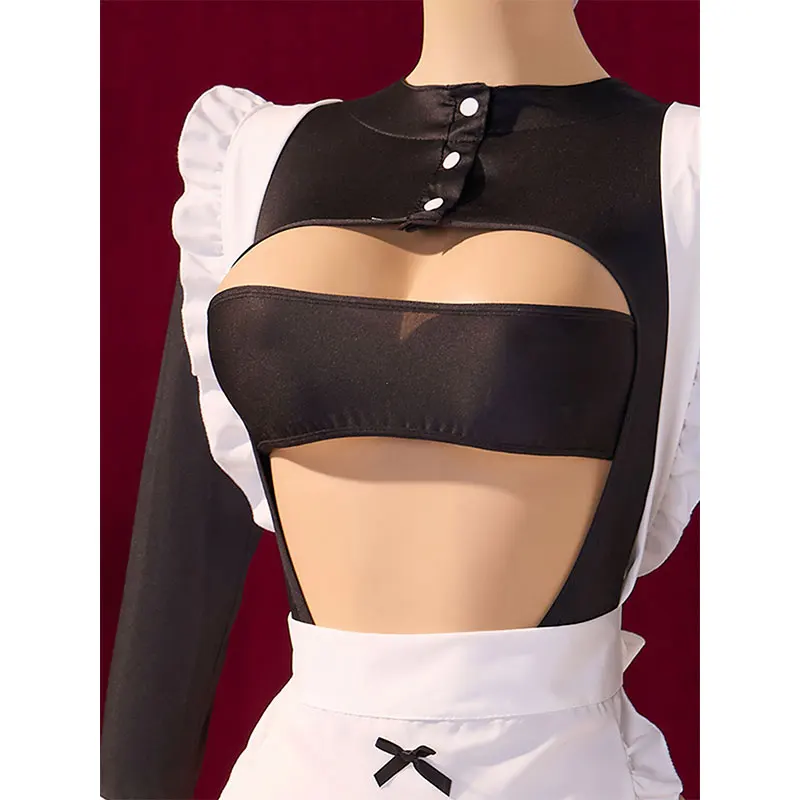 Hot Erotic Maid Costume For indoor Role-Play Women Uniform 18 Exotic desire Plays Deep V Nurse Dress Xxx Cosplay Sexy Nights image 5