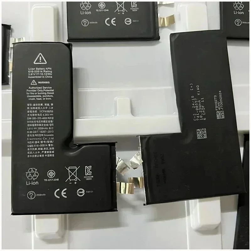 Celda de Batería (sin cable BMS) para iPhone XR X Xs 11 12 13 14 15 Pro Max 16 17 Mini, sin cable BMS 3