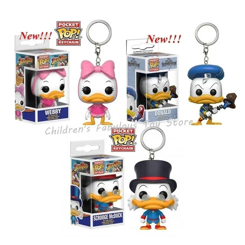 3 estilos más nuevos llaveros Funko bolsillo Kingdom Hearts Donald DuckTales Scrooge McDuck Webby figuras de acción de juguete regalos