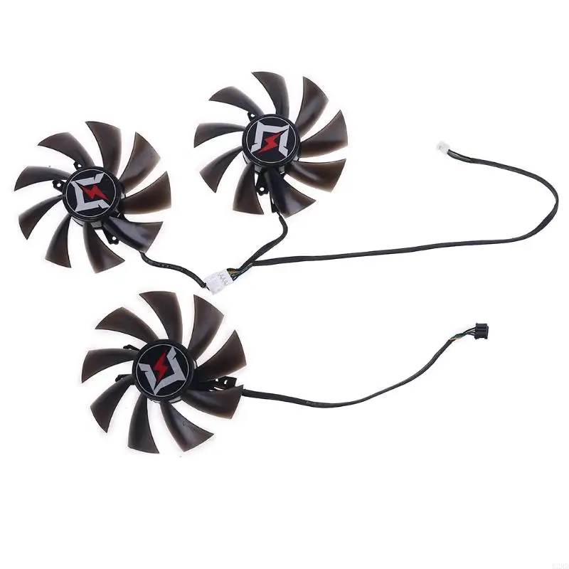 

B2RD 3pcs DC12V Graphics Card Cooling Fan for Gainward GeForce 2060 2080 Super
