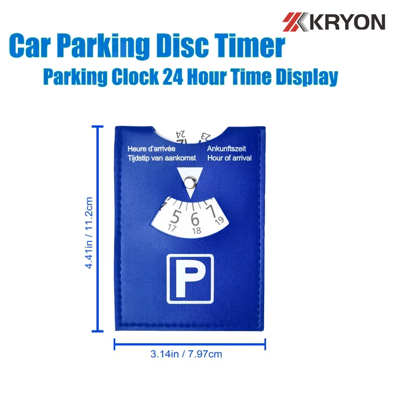 Portable Parking Timer for Cars, Motorcycles, Driveways, and Private Parking Lots, Compact PVC Leather Design