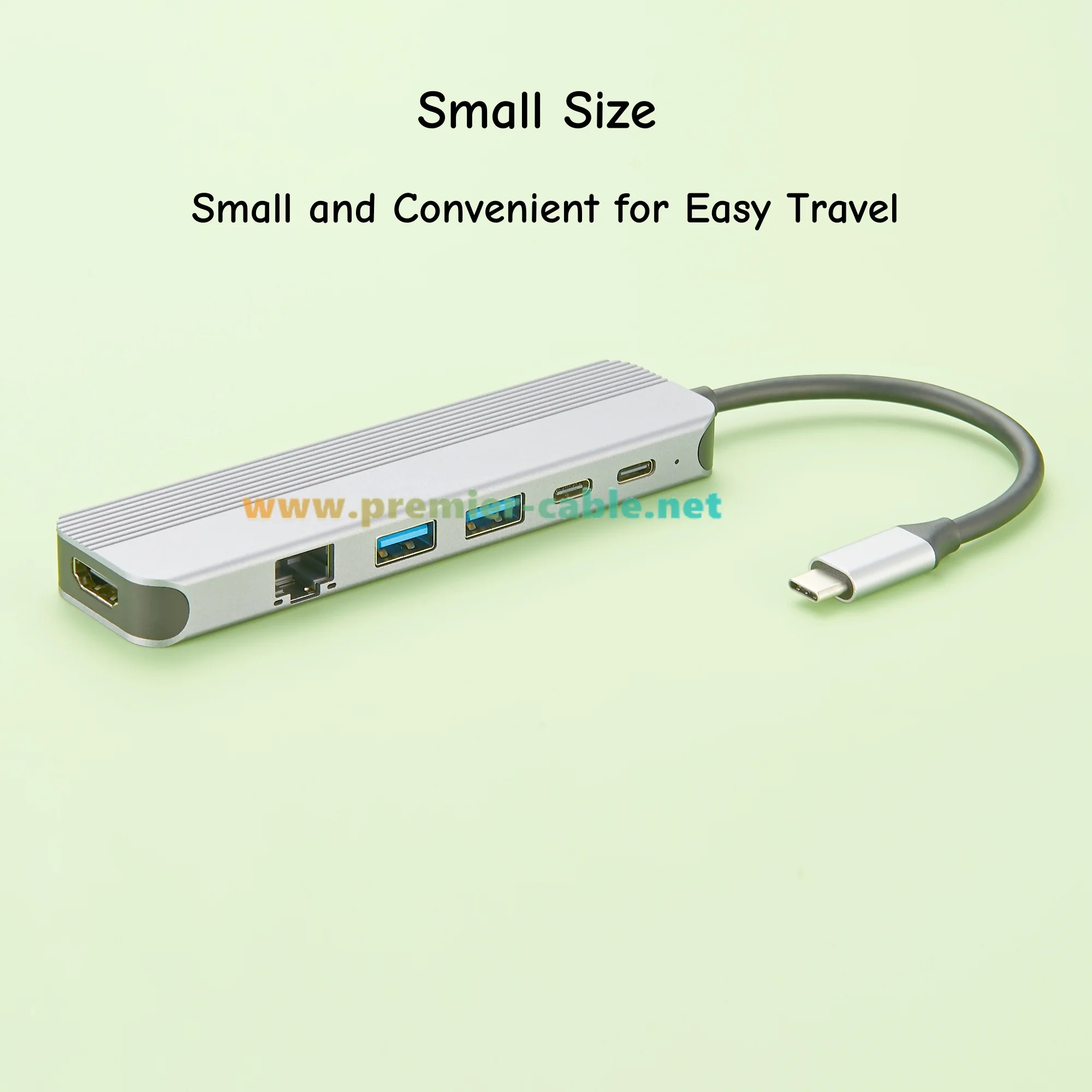 USB C Hub 6 In 1 USB C Docking Station to HDMI 1.4 USB 3.1 Type C 4K@30Hz 1Gbps RJ45 PD100W