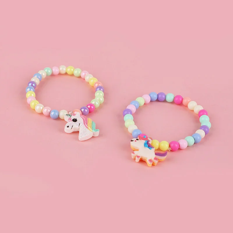 Bracelet Licorne à corde Rose clair Bracelet Licorne à corde Rose clair