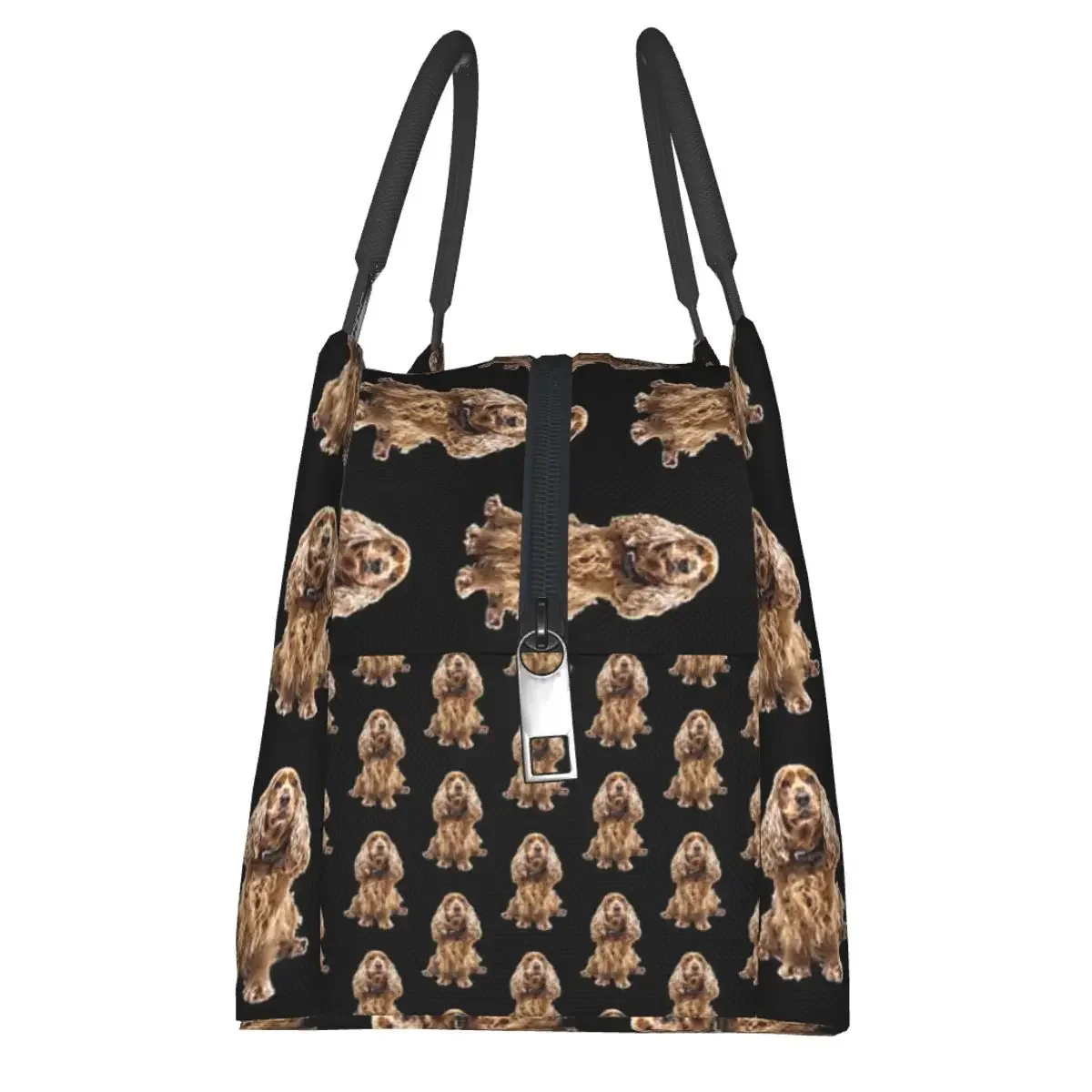 Cocker Spaniel-bolsas de almuerzo con aislamiento para mujer y niña, Bento Box, impermeable, reutilizable, térmica, para pícnic