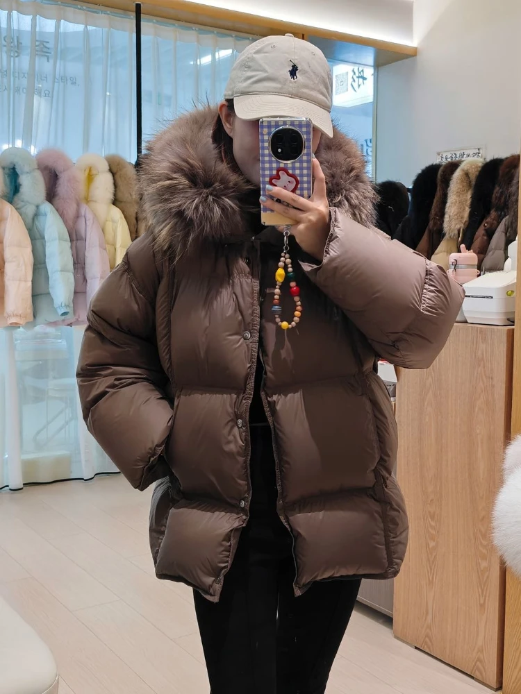 Women's Short Fur Coat with Fox Fur Plush Winter Elegant Fur Jacket Natural Sheepskin Coat City Fashion Travel Casual Styling