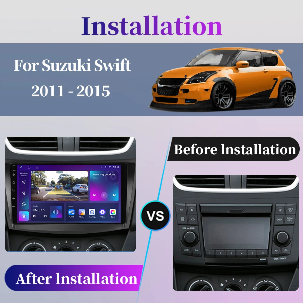 Android Autoradio Multimedia-Player für Suzuki Swift 4 2011 2012 2013 2014 2015 Navigation GPS Carplay Android Auto Touchscreen Stereo