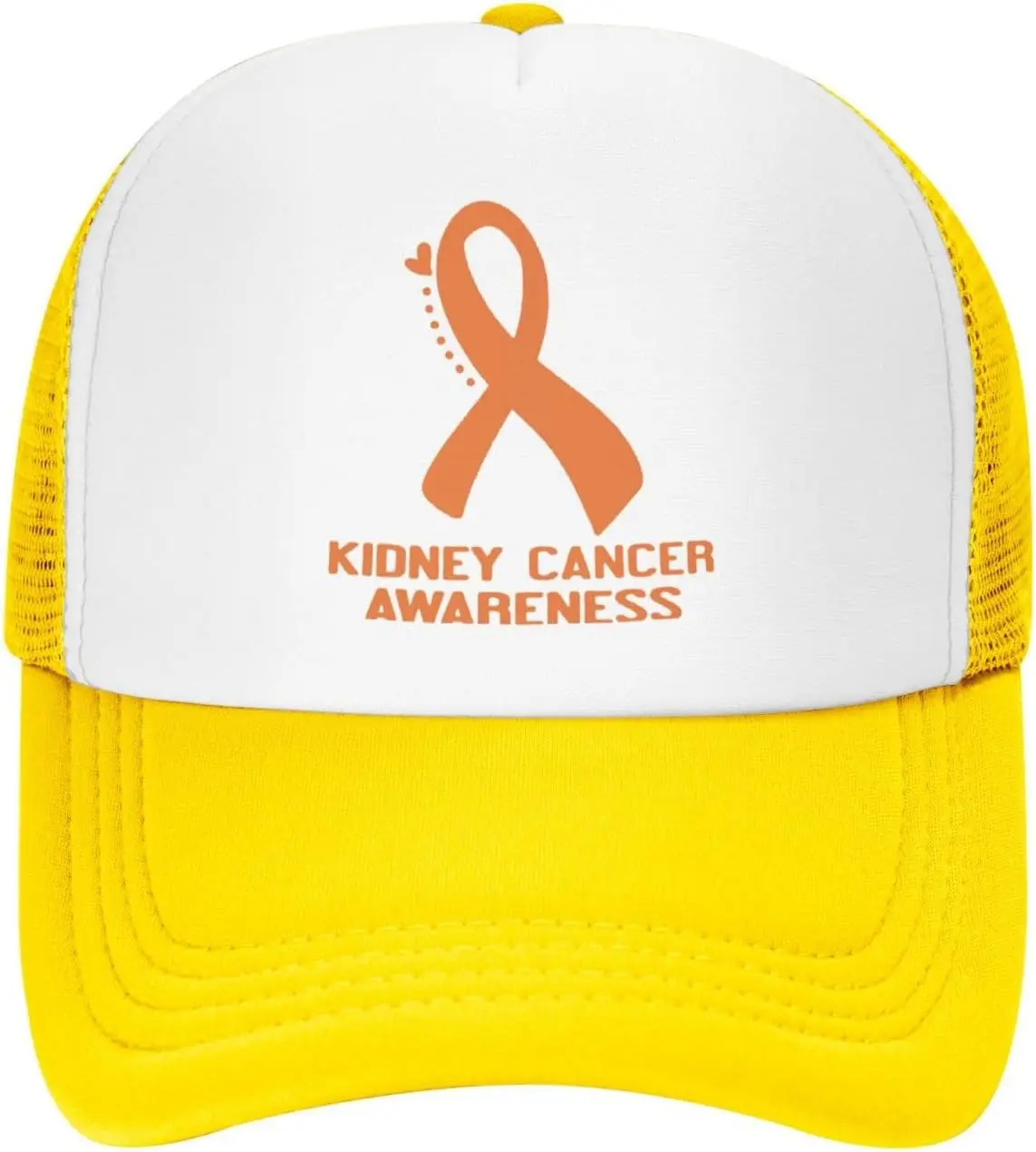 Kidney Cancer Awareness Trucker Hat Breathable Mesh Snapback Cap Adjustable Unisex Casual Summer Hat